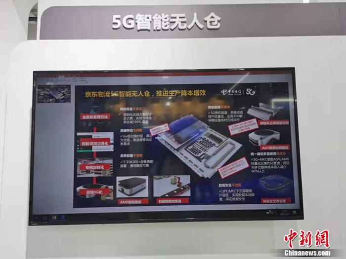 5G智能無(wú)人倉(cāng)。<a target='_blank' href='http://www.chinanews.com/' >中新網(wǎng)</a>記者 李金磊 攝