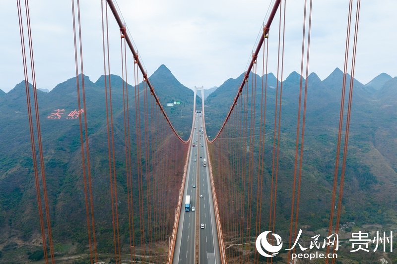 航拍壩陵河大橋。人民網(wǎng)記者 涂敏攝