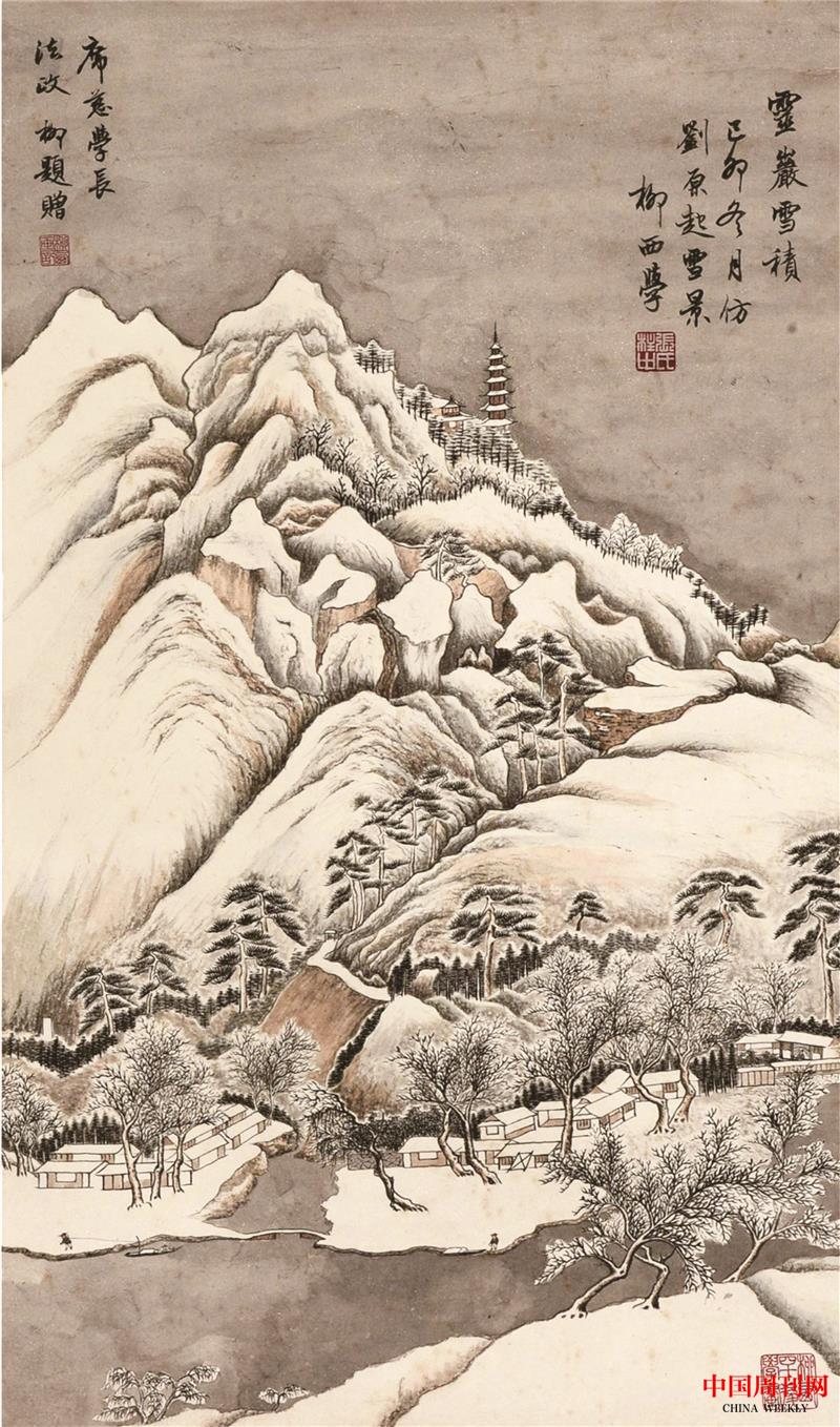 圖4，張庭濟(jì)書畫（靈巖雪積）.jpg